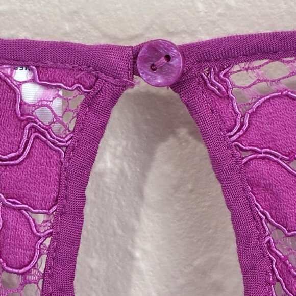 Old Navy Peasant Top Womens XL Magenta Pink Lace Insets And Sleeves Boho Girly - Picture 5 of 7